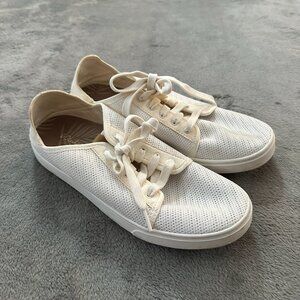 Olukai White Sneakers Shoes Pehuea Li Women's size 9